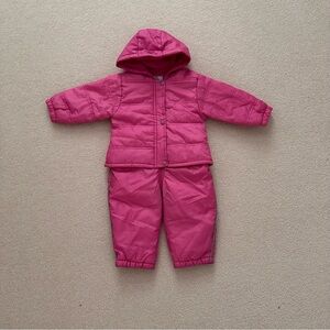 Westbound Pink Hooded snowsuit